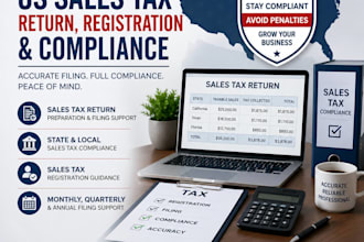 prepare and file US sales tax returns registration and compliance