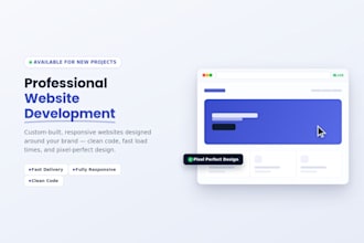 develop a professional website and automate it with ai