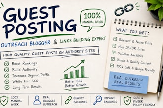 do guest posting and blogger outreach for quality backlinks