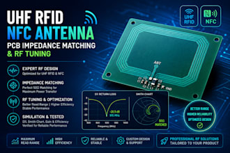 l design uhf rfid nfc antenna pcb impedance matching and rf tuning