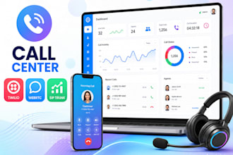 develop webrtc real time call center app, twilio voip softphone app sip trunk