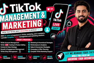 be your tiktok shop manager and live host