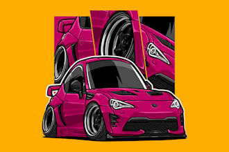 turn your car photo into chibi manualy
