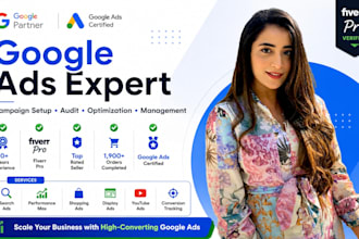 audit, optimize and manage your google ads PPC campaigns to increase sales roas