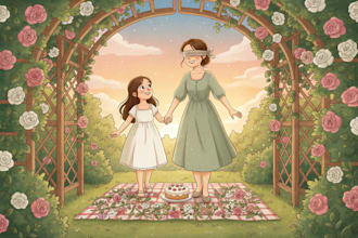 do children book illustration and story book cover, whimsical art, game board