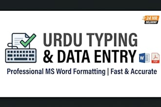 do fast urdu typing and data entry in ms word
