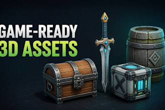 create game ready 3d models props and assets for your game