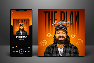 design a professional podcast cover artwork for you