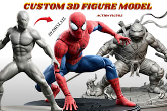 custom action figure 2d to 3d anime figure 3d cartoon bust stl for 3d printing
