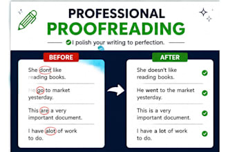 proofread your documents and fix grammar and spelling