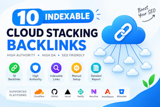 build advanced cloud stacking backlinks with high da