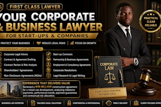 be your corporate lawyer and business lawyer for startups
