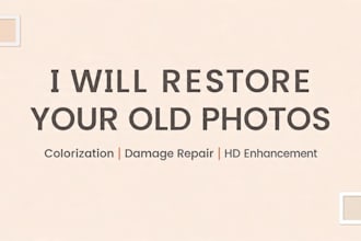 professionally restore and colourize old photos in full hd