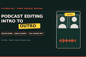 do full podcast editing including intro and audio cleanup