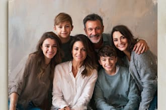 merge your photos into a realistic family portrait
