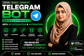 build telegram bots with API integration and automation