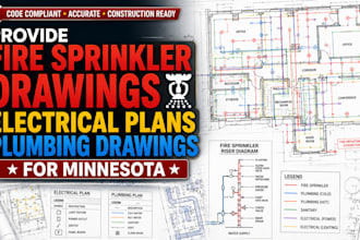 provide fire sprinkler drawings electrical plans plumbing drawings for minnesota