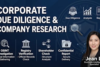 do official corporate due diligence and company background check