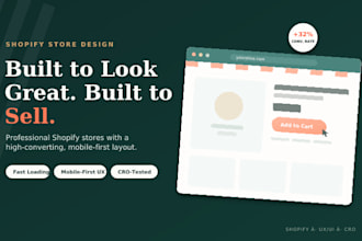 design a professional shopify store with a high converting layout