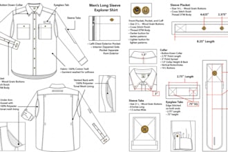 create apparel garment clothing  tech packs for manufacture