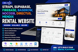 design strapisupabase firebase baserow nocodb directus mendix rental website