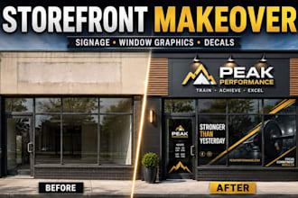 design amazing storefront signage shopfront graphics and window decals