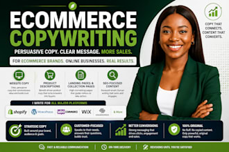 shopify ecommerce website copy and SEO product description
