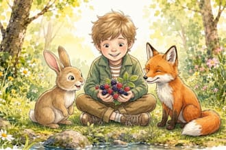 kinderbuch illustrationen im aquarellstil erstellen