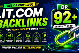 provide 50 fresh IT com backlinks with DR 92