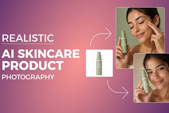 create premium ai skincare product photography with models