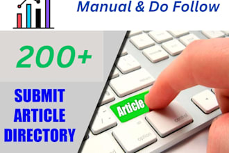 manually 200 homepage article directories backlinks