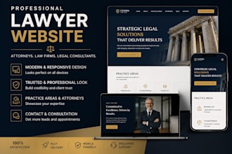 design a professional lawyer attorney law firm website