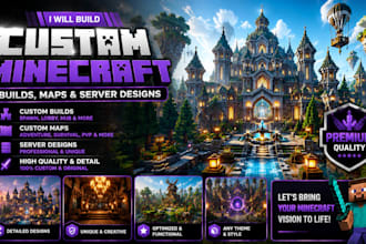 build custom minecraft server spawns, lobbies, hubs and maps