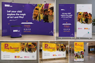 design playful posters, flyers and brochures for kids and education