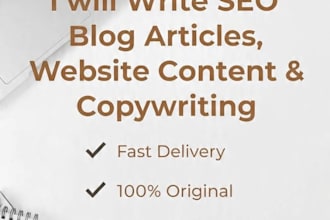 write SEO blog posts, articles and website content