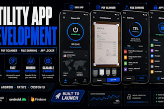 develop VPN, utility, scanner and file sharing mobile apps