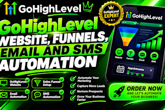 setup and manage gohighlevel expert website, funnels, email and SMS automation