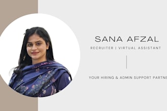 be your HR and recruitment virtual assistant