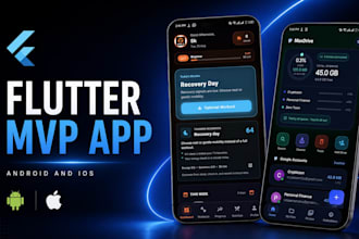 develop a flutter mvp app for android and ios