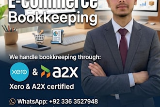 do ecommerce bookkeeping using xero and a2x for shopify and amazon