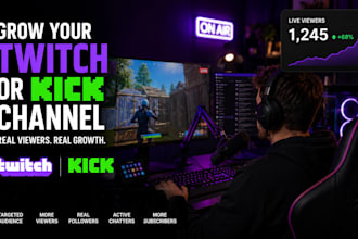 promote your twitch channel get live viewers, chatters, twitch affiliate partner