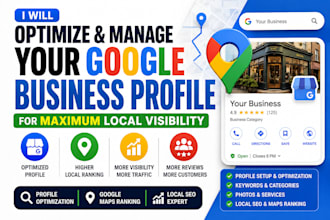 set up, optimize and manage your google my business profile