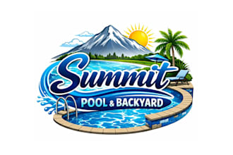 create fantastic and gorgeous swimming pool logo design
