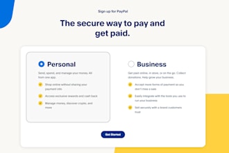 assist with paypal business or personal account creation