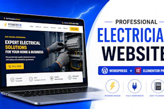 design professional hvac contractor wordpress company website with elementor