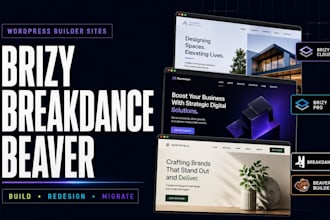 build brizy cloud, brizy pro, breakdance or beaver builder website