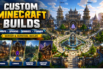 build custom minecraft maps, spawns, lobbies, survival worlds, and builds