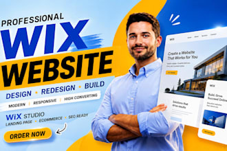 design wix website, redesign wix website or build wix studio site