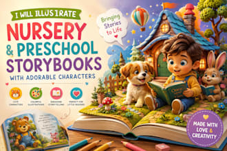 illustrate nursery and preschool storybooks with adorable characters