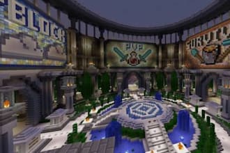 build a custom minecraft server lobby, spawn, hub and world